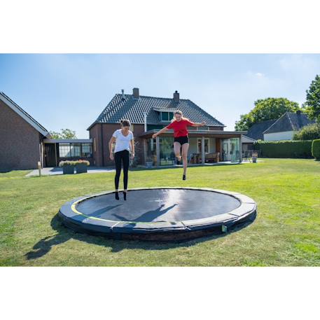 Trampoline enterré rond ø427cm  sans filet Noir+Rose 5 - vertbaudet enfant 