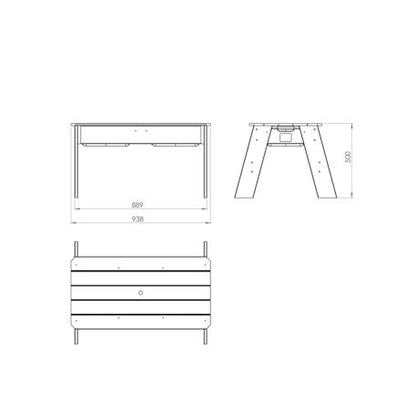 Table d'activités sable et eau avec ombrelle - aksent Gris 3 - vertbaudet enfant 