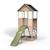 Maisonnette en bois sur pilotis avec toboggan et bac à sable Naturel 1 - vertbaudet enfant 