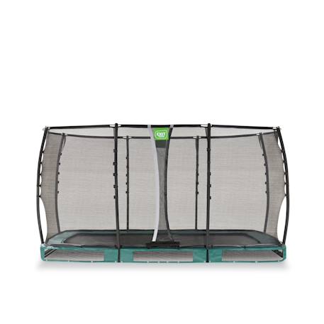 Trampoline semi-enterré rectangulaire 214x366cm protection pieds Noir+Vert 7 - vertbaudet enfant 