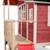 Maisonnette en bois sur pilotis toboggan et extension jardin Rouge 2 - vertbaudet enfant 