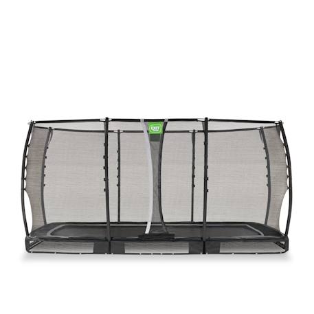 Trampoline semi-enterré rectangulaire 244x427cm protection pieds Noir+Vert 1 - vertbaudet enfant 