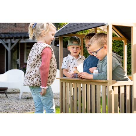 Maisonnette de jeux en bois pour jardin enfant Naturel 5 - vertbaudet enfant 