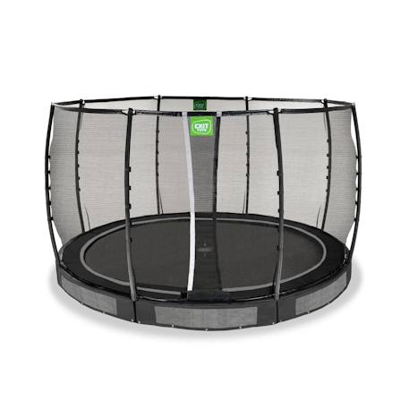 Trampoline semi-enterré ø366cm protection pieds et filet premium Noir+Vert 5 - vertbaudet enfant 