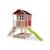 Maisonnette en bois sur pilotis avec bac à sable et toboggan Rouge 2 - vertbaudet enfant 
