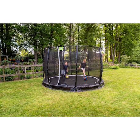 Trampoline semi-enterré rond ø366cm avec filet de sécurité Vert 2 - vertbaudet enfant 