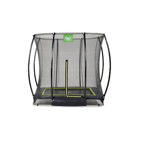 Trampoline enterré rectangulaire 153x214cm avec filet Noir+Rose+Vert 1 - vertbaudet enfant 