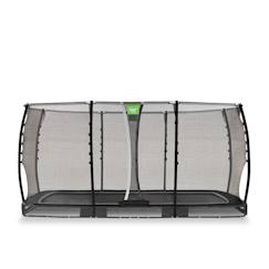 Jouet-Jeux de plein air-Trampoline semi-enterré rectangulaire 244x427cm avec filet de sécurité