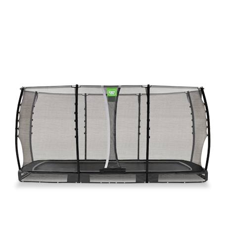 Trampoline semi-enterré rectangulaire 244x427cm avec filet de sécurité Noir+Vert 1 - vertbaudet enfant 