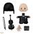 Figurine en gomme gomee mercredi addams - mercredi Multicolore 5 - vertbaudet enfant 