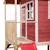 Maisonnette en bois sur pilotis avec toboggan et échelle Rouge 4 - vertbaudet enfant 