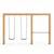 Balançoire double en bois avec barre fixe 369cm pour jardin Naturel 2 - vertbaudet enfant 