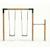 Balançoire double en bois avec barre fixe 333cm pour jardin Naturel 2 - vertbaudet enfant 