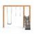 Balançoire en bois avec toboggan et anneaux de gym 294cm Naturel 2 - vertbaudet enfant 