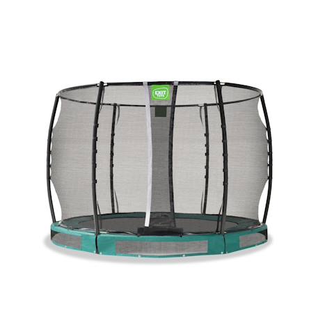 Trampoline semi-enterré ø305cm protection pieds et filet premium Noir+Vert 7 - vertbaudet enfant 