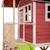 Maisonnette en bois sur pilotis avec bac à sable et toboggan Rouge 4 - vertbaudet enfant 