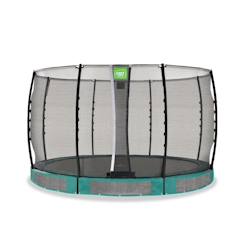 Jouet-Jeux de plein air-Trampoline semi-enterré rond ø366cm avec filet de sécurité