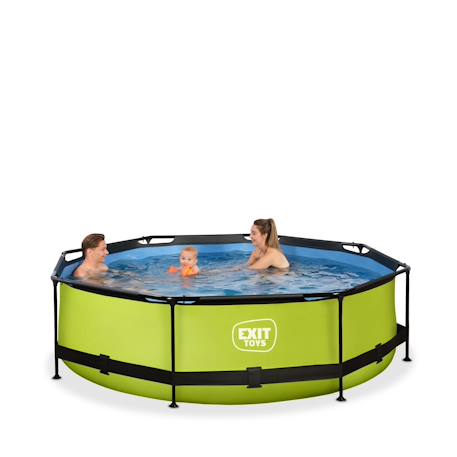 Piscine ronde ø300cm avec pompe filtrante pour jardin Marron+Vert 9 - vertbaudet enfant 