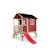 Maisonnette en bois sur pilotis avec toboggan et échelle Rouge 3 - vertbaudet enfant 