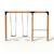 Balançoire double en bois avec barre fixe 372cm pour jardin Naturel 2 - vertbaudet enfant 