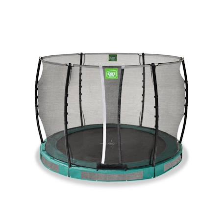 Trampoline semi-enterré rond ø305cm avec filet de sécurité Noir+Vert 8 - vertbaudet enfant 