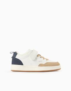 Chaussures-Baskets en bi-matière avec fermeture à scratch
