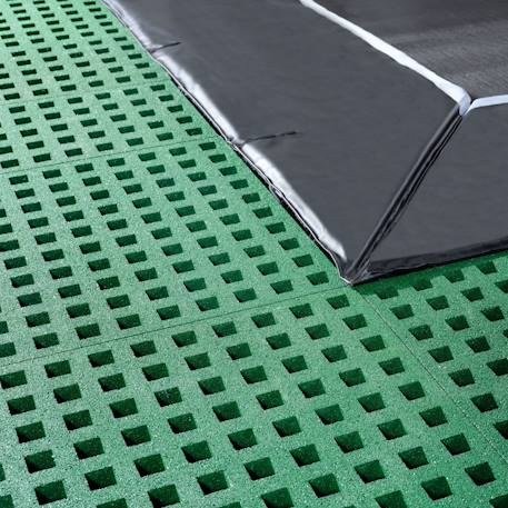 Trampoline enterré au ras du sol rectangulaire 275x458cm avec dalles Noir 5 - vertbaudet enfant 