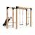 Structure en bois barre de singe balançoire et toboggan 304cm Naturel 6 - vertbaudet enfant 