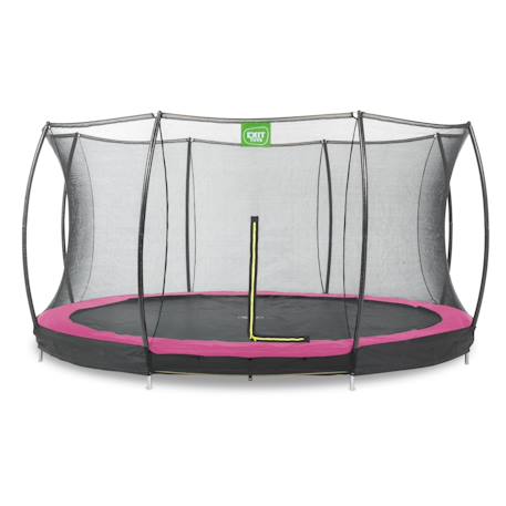 Trampoline enterré rond ø427cm avec filet de sécurité Noir+Rose 7 - vertbaudet enfant 