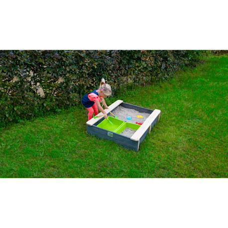 Bac à sable en bois pour jardin enfant 94x77cm Gris 6 - vertbaudet enfant 