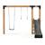 Balançoire en bois avec toboggan et anneaux de gym 297cm Naturel 2 - vertbaudet enfant 