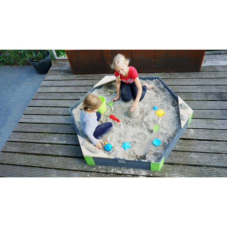 Bac à sable en bois hexagonal pour jardin enfant Gris 5 - vertbaudet enfant 