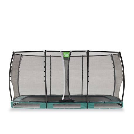 Trampoline semi-enterré rectangulaire 244x427cm protection pieds Noir+Vert 7 - vertbaudet enfant 