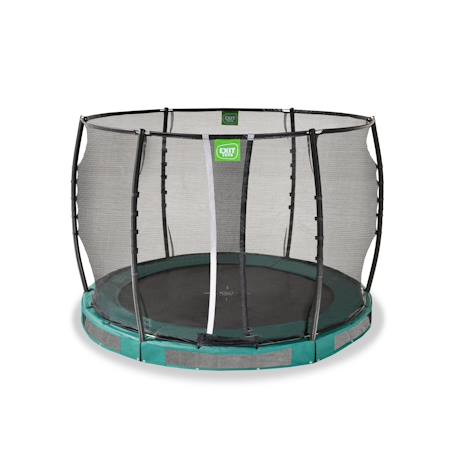Trampoline semi-enterré ø305cm protection pieds et filet premium Noir+Vert 8 - vertbaudet enfant 