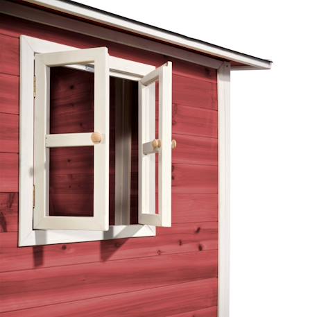Maisonnette en bois sur pilotis avec toboggan et échelle Rouge 5 - vertbaudet enfant 