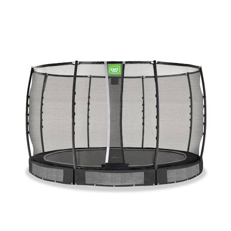 Trampoline semi-enterré ø366cm protection pieds et filet premium Noir+Vert 1 - vertbaudet enfant 