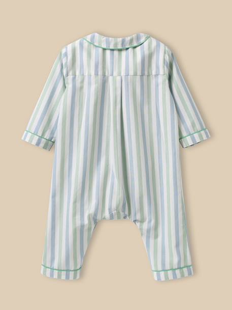Pyjama rayé bébé - coton biologique Rayure verte 3 - vertbaudet enfant 