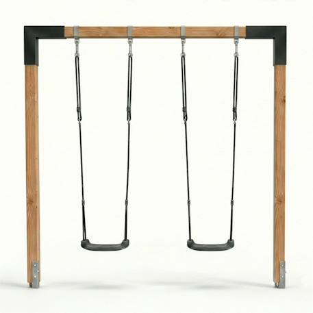Balançoire double en bois 230cm pour enfants dès 3 ans Naturel 2 - vertbaudet enfant 