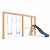 Structure de jeux en bois balançoire toboggan et barre fixe 433cm Naturel 3 - vertbaudet enfant 