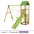 Aire de jeux bois enfant : plateforme 120 cm avec toboggan walli Vert 5 - vertbaudet enfant 