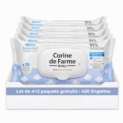 Puériculture-Pack de 6 lingettes bébé sans parfum peaux sensibles