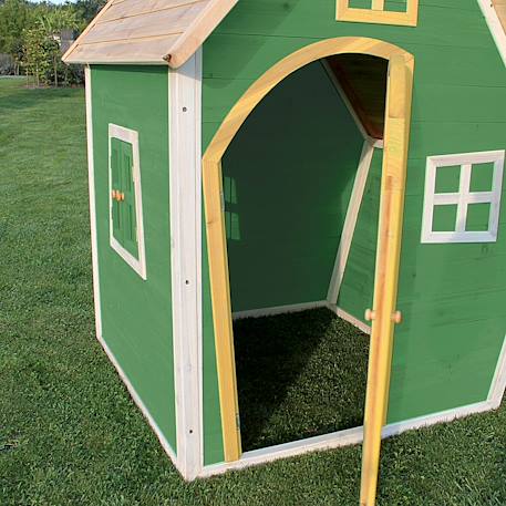 Maisonnette en bois de jardin compacte pour enfant dès 3 ans Vert 6 - vertbaudet enfant 