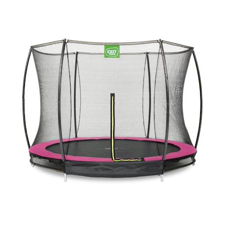 Trampoline enterré rond ø305cm avec filet de sécurité Noir+Rose+Vert 7 - vertbaudet enfant 