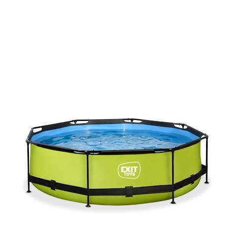 Piscine ronde ø300cm avec pompe filtrante pour jardin Marron+Vert 7 - vertbaudet enfant 
