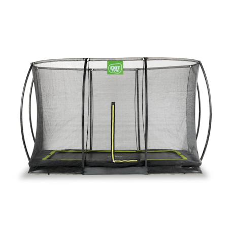 Trampoline enterré rectangulaire 214x305cm avec filet Noir+Vert 1 - vertbaudet enfant 