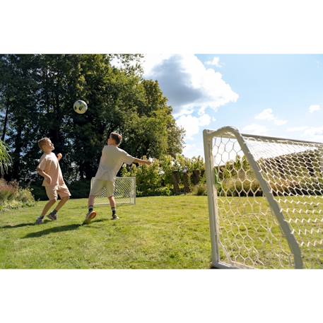 But de football en aluminium compact 120x80cm pour jardin Blanc+Noir 3 - vertbaudet enfant 