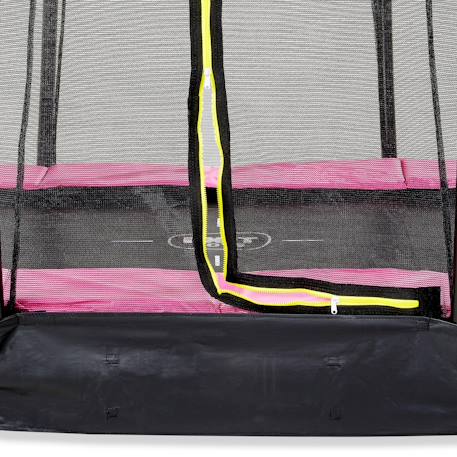Trampoline enterré rond ø183cm avec filet de sécurité Noir+Rose+Vert 9 - vertbaudet enfant 