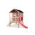 Maisonnette en bois sur pilotis avec toboggan et échelle Rouge 1 - vertbaudet enfant 