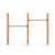 Double barre fixe en bois pour jardin enfant 206cm Naturel 2 - vertbaudet enfant 
