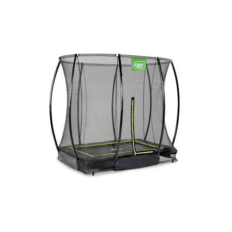 Trampoline enterré rectangulaire 153x214cm avec filet Noir+Rose+Vert 2 - vertbaudet enfant 